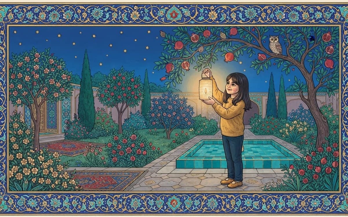 نیلوفر به سبک مینیاتور ایرانی